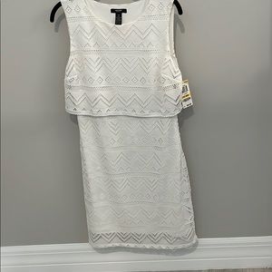Alfani white lace dress